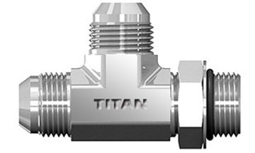 SS-6804-20-20-20 - 1-1/4" JIC/AN 37Â° x 1 1/4" ORB Male (#20 thread) Run Tee - Stainless Steel (094989)