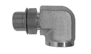 SS-6805-04-02 - 90Â° Elbow, 1/4" ORB Male x 1/8" NPTF Female - Stainless (094957)