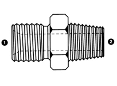 SS-9003-12-12 - BSPP ตัวผู้ 3/4" x BSPT ตัวผู้ 3/4" - สเตนเลสสตีล (091779)