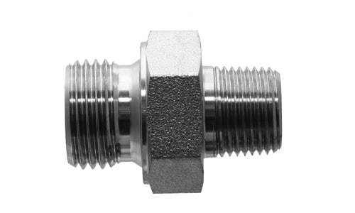 SS-9007-02-02 - BSPP ตัวผู้ 1/8" x NPTF ตัวผู้ 1/8" - สเตนเลสสตีล (087787)