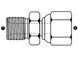 SS-9015-04-02 - 1/4" Male BSPP x 1/8" Female BSPP Swivel - Stainless Steel (091881)