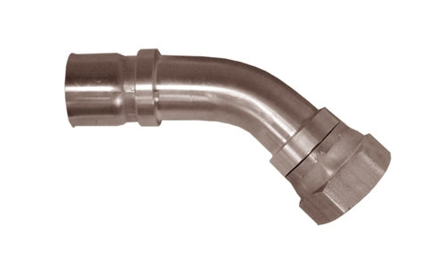 SS-91-FDS45-04-8 | 3/16" ID R14 Smooth Hose x 8mm (M16x1.5) หมุน 45Â°- ข้อต่อท่อสแตนเลส (084972)