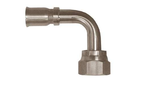 SS-91-FDS90-06-12 | 5/16" ID R14 Smooth Hose x 12mm (M20x1.5) หมุน 90Â°- ข้อต่อท่อสแตนเลส (084978)