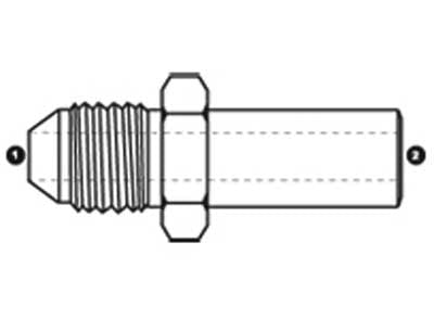 SS-9200-08-12 - 1/2" JIC ตัวผู้ x ท่อยืนเมตริก - สเตนเลสสตีล (087887)