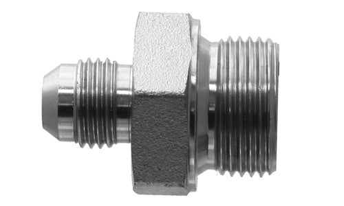 SS-9605-20-L35-45 - 1 1/4" Male JIC x M45x1.5 Male Metric Dual Purpose (35mm Tube) (091845)