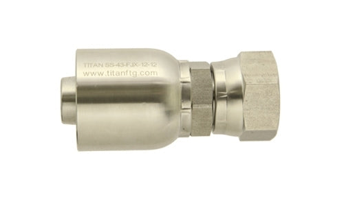 SS-BW-FFX-12-12 | 3/4" Hose x 3/4" ORFS Female Swivel- Stainless Hose Fittings (084595)