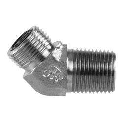 SS-FS2503-04-04 - Stainless Steel 1/4" Male ORFS x 1/4" Male NPT 45° Elbow (085918)