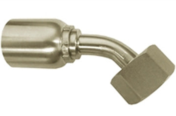 SS-HY-FDL45-4-8 | 1/4" Hose x 8mm (M14x1.5 thread) Swivel 45Â°- Stainless Hose Fittings (084491)