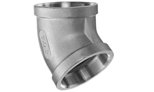 SW45E-B4-16 |1" Socket Weld 45 Elbow 304 หล่อสแตนเลส 150# SN: S3714F 010 (100824)