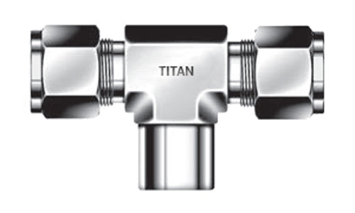 TBF-16-12N - 1" Tube x 3/4" Female NPT Branch Tee - 316 Stainless (096078)