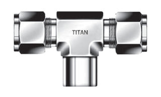 TBF-08-04N - 1/2" Tube x 1/4" Female NPT Branch Tee - 316 Stainless (096073)