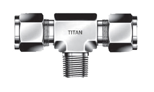 TBM-03-02N - 3/16" Tube x 1/8" Male NPT Branch Tee - 316 Stainless (096082)