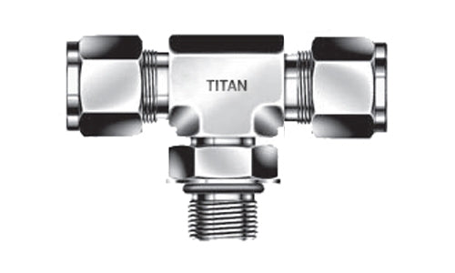TBS-12-12 - 3/4" Tube x 3/4" Adj. Male SAE Branch Tee - 316 Stainless (096096)