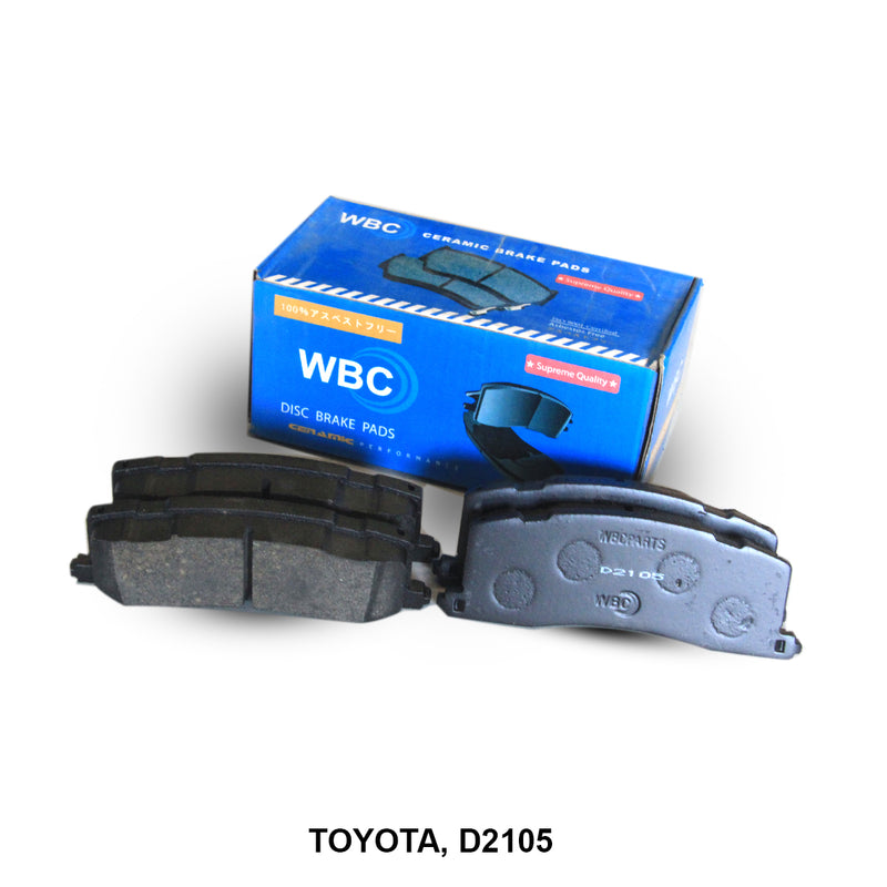 WBC Brake Pad Semi-Metallic, D2105, 04466-28011, for Toyota Camry