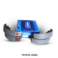 HIROSAKI Brake Shoes, OEM 04495-12012-000, K2203 (SEMI-METALLIC)