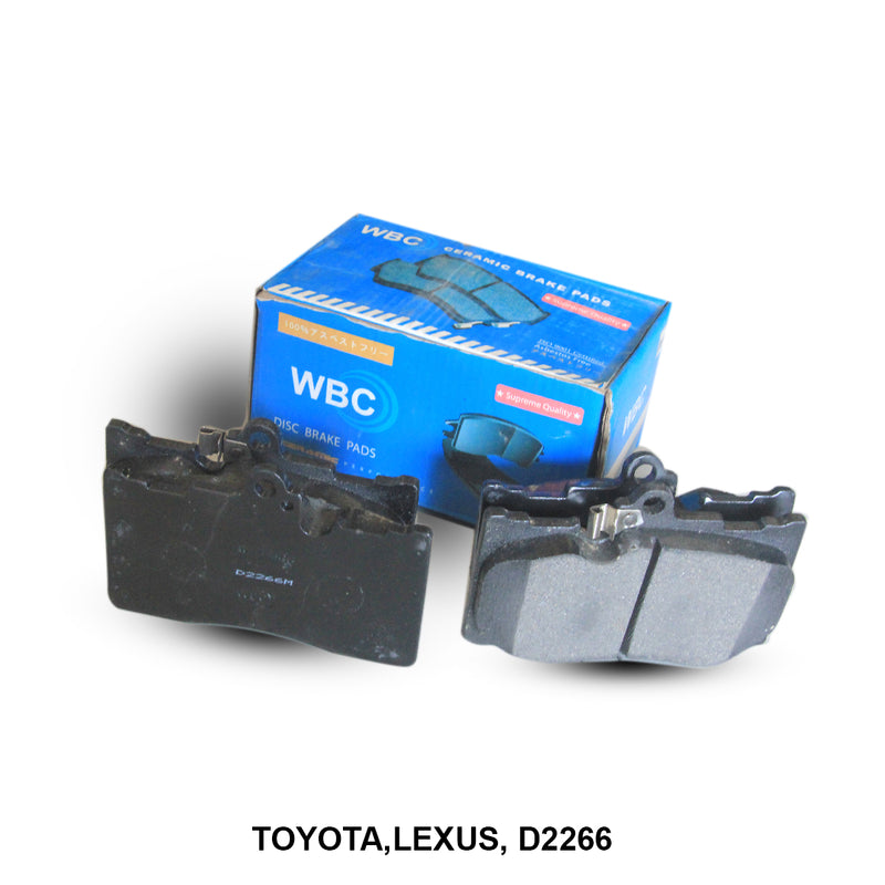 WBC Brake Pad Semi-Metallic, D2266, 04465-30430, for Toyota Prius