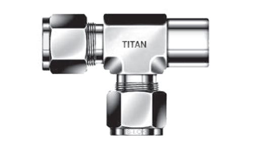 TRF-12-12N - 3/4" Tube x 3/4" Female NPT Run Tee - 316 Stainless (096107)