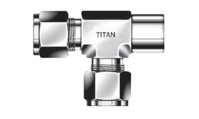 TRF-08-06N - 1/2" Tube x 3/8" Female NPT Run Tee - 316 Stainless (096105)