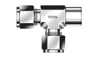 TRF-04-04N - 1/4" Tube x 1/4" Female NPT Run Tee - 316 Stainless (096103)
