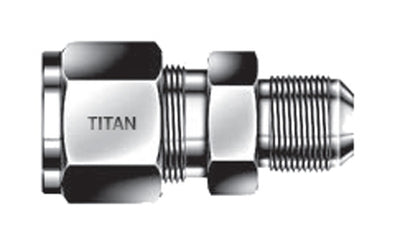 UA-06-04 - ท่อ 3/8" x 1/4" AN/JIC ข้อต่องอตัวผู้ - 316 สแตนเลส (096148)