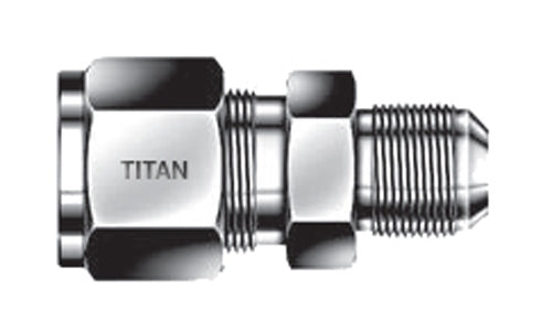 UA-05-05 - ท่อ 5/16" x 5/16" AN/JIC ท่อยูเนี่ยนตัวผู้ - 316 สแตนเลส (096147)