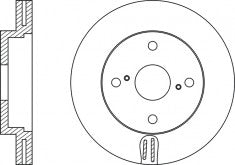 Rotor Disc, NIBK, BN-0218, RN1198V, AKEBONO (017781)