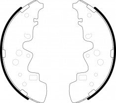 NIBK, Brake Shoes, NR-3577, FN3406, AKEBONO