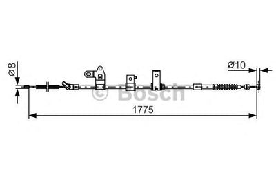 Hand Brake Cable, BOSCH, 46430-47060, 1457433969, TOYOTA  (021122)