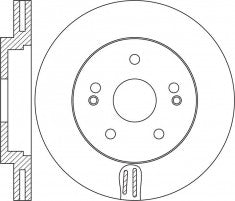 Rotor Disc, NIBK, 51712-2W000, RN1652V, HYUNDAI (017482)
