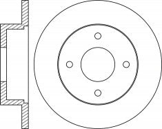 Rotor Disc, NIBK, 895615301, RN1041, AUDI (009537)