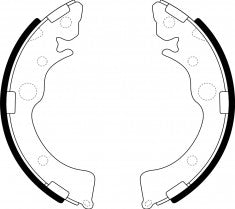 NIBK, Brake Shoes, N4519, FN5527, AKEBONO