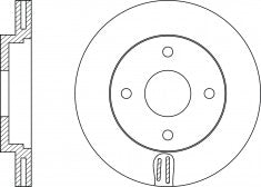 จานโรเตอร์, NIBK, 562078B, RN1109V, BENDIX (017287)