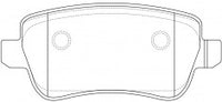 NIBK, Brake Pad, 71772220, PN0522, FIAT