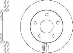 Rotor Disc, NIBK, 5105513AA, RN1366V, CHRYSLER (017154)