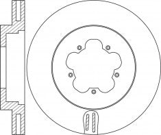 Rotor Disc, NIBK, 1 371 393, RN2077V, FORD (017365)