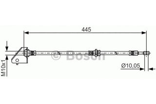 Brake Hose, BOSCH, 58731-2E000, 1987 476 790, HYUNDAI  (020880)