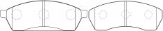 NIBK, Brake Pad, A-412K, PN7315, AKEBONO