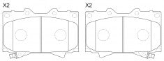 NIBK, Brake Pad, A-498WK, PN1411, AKEBONO