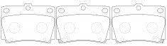 ผ้าเบรค NIBK, A-468WK, PN3391, AKEBONO (018190)