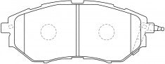 NIBK, Brake Pad, A-703K, PN7499, AKEBONO