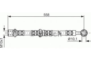 Brake Hose, BOSCH, 26550-FC020, 1987 473 559, SUBARU  (020826)