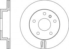 จานโรเตอร์, NIBK, 562008B, RN1078V, BENDIX (009997)