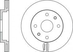 Rotor Disc, NIBK, 562230B, RN1187V, BENDIX (018462)