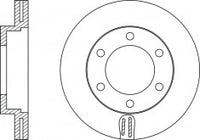 จานโรเตอร์, NIBK, 43512-25020, RN1264V, TOYOTA (018985)