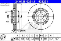 Rotor Disc, ATE, 4E0 615 301 A, 24.0134-0100.1, AUDI (070334)