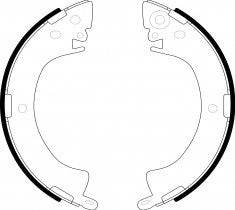 NIBK, Brake Shoes, NR-3032, FN6664, AKEBONO