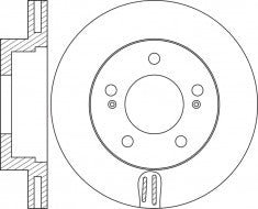Rotor Disc, NIBK, 4144121000, RN1456V, SSANGYONG (018711)