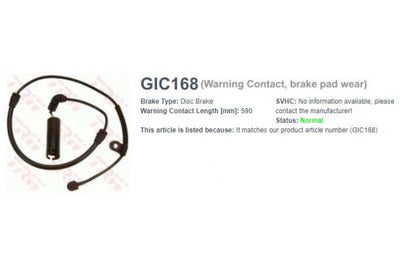 Wire-Sensor, TRW, 34 35 1 164 371, GIC168, BMW (076751)