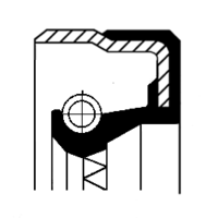 Shaft Seal, crankshaft, CORTECO, OEM ME203250, Article number 1 9 0 3 4 9 6 1 B, MITSUBISHI (109240)