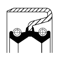Shaft Seal, differential, CORTECO, OEM MB620515, Article number 1 9 0 1 6 6 4 6 B, MITSUBISHI (106742)